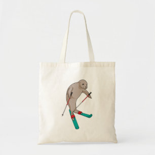 Seal Skier Ski Tote Bag