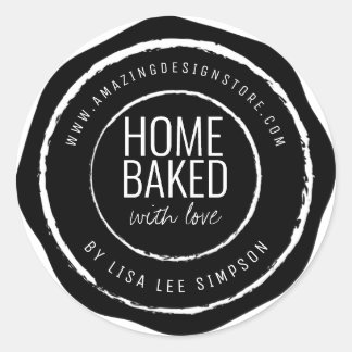 Seal Stamp Home Baked Rustic Ronde Sticker