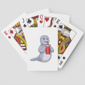 Seal with Drinking cup Pokerkaarten (Achterkant)