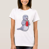 Seal with Drinking cup T-shirt (Voorkant)