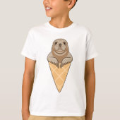 Seal with Ice cream cone T-shirt (Voorkant)