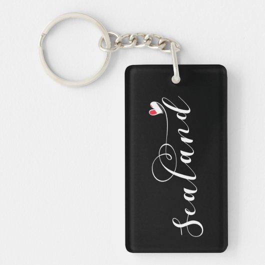 Sealand Flag in Heart, Vorstendom Sealand Sleutelhanger (Voorkant)