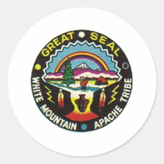 sealap apache ronde sticker (Voorkant)