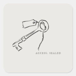 Sealed Key- Regency Correspondence Archive Vierkante Sticker