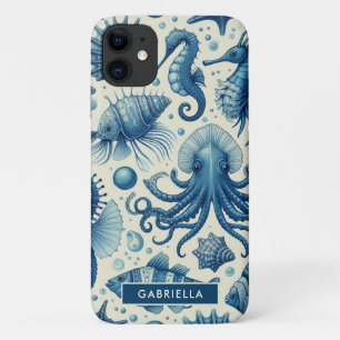  Sealife Animals Pattern iPhone 11 Hoesje