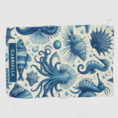 Sealife Animals Pattern Golfhanddoek (Horizontaal)
