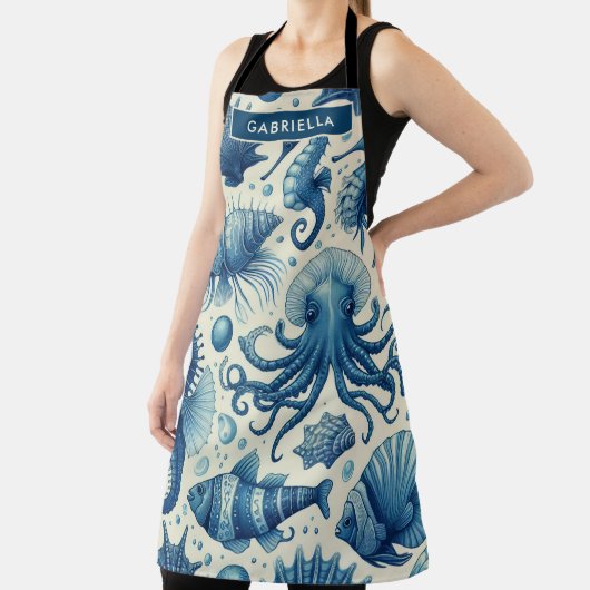 Sealife Animals Pattern Schort (Insitu)