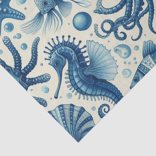  Sealife Animals Pattern Tissuepapier (Detail)