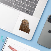 SeaLion-Sticker Sticker (Laptop met iPhone)