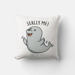 Seally Me Funny Seal Pun Kussen