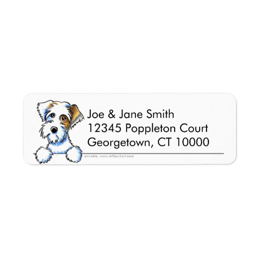 Sealyham Terrier Badger/White Clean en Simple Etiket (Voorkant)