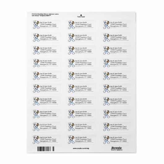 Sealyham Terrier Badger/White Clean en Simple Etiket (Full Sheet)
