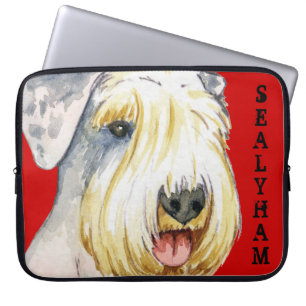 Sealyham Terrier Color Block Laptop Sleeve