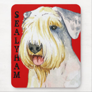 Sealyham Terrier Color Block Muismat