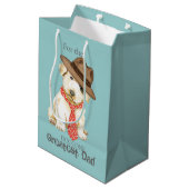 Sealyham Terrier Dad Medium Gift Bag Cadeauzakje (Achterkant Gekanteld)