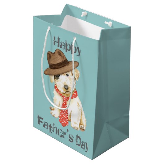 Sealyham Terrier Dad Medium Gift Bag Cadeauzakje (Voorkant Gekanteld)