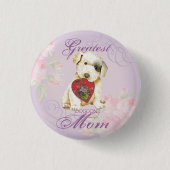 Sealyham Terrier Heart Ma Pinback Button (Voorkant)