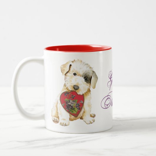 Sealyham Terrier Heart Ma Two-Tone Coffee Mok (Links)