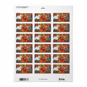 Sealyham Terrier - Herfst Bloemen Ontwerp Etiket (Full Sheet)