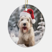 Sealyham Terriër Hond Kerstmis Keepsake Keramisch Ornament (Links)