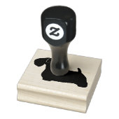 Sealyham Terrier Hondenras Silhouette Rubberstempel (Stempel)