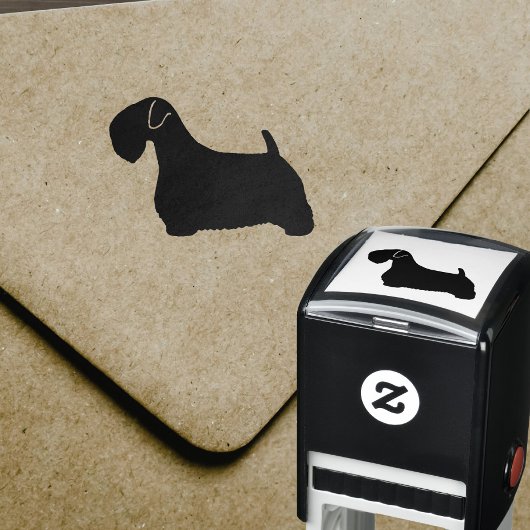Sealyham Terrier Hondenras Silhouette Zelfinktende Stempel