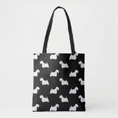 Sealyham Terrier Hondenras Silhouettes Patterned Tote Bag (Voorkant)