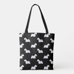 Sealyham Terrier Hondenras Silhouettes Patterned Tote Bag