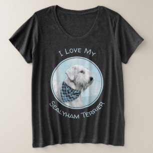 Sealyham Terrier Painting - Cute Original Dog Art Grote Maat T-shirt