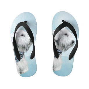 Sealyham Terrier Painting - Cute Original Dog Art Kinder Teenslippers