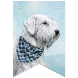 Sealyham Terrier Painting - Cute Original Dog Art Vlaggetjes