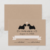 Sealyham Terrier Silhouettes Mariage Réponse RSVP (Devant / Derrière)
