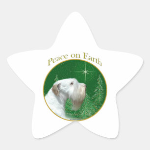 Sealyham Terrier Vrede op Aarde Ster Sticker