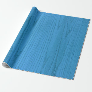 SEAM MATCHES: Woodgrain Blue Wrapping Paper Cadeaupapier