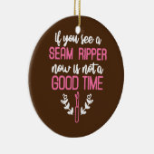 Seam Ripper Funny Quilting Lover Keramisch Ornament (Rechts)