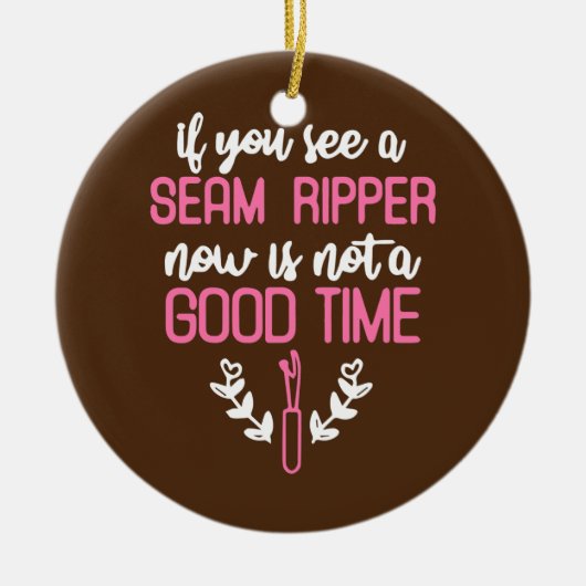 Seam Ripper Funny Quilting Lover Keramisch Ornament (Voorkant)