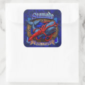 Seamade Giant Squid vs Whale Design sticker (Sac)