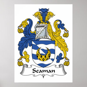 Seaman Family Crest Poster