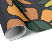 Seamless 70's retro hippie flowers pattern - Vinta Cadeaupapier (Rol Hoek)