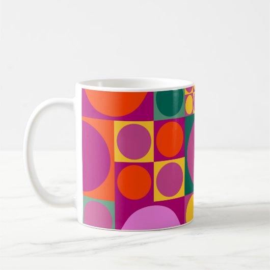 Seamless abstract geometric background pattern,  r koffiemok (Links)