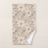 Seamless abstract moderne checkered plaid floral b (Serviette à main)