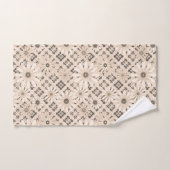 Seamless abstract moderne checkered plaid floral b (Serviette à main)