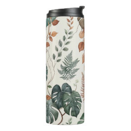 Seamless boho botanical pattern Flowers  Thermosbeker
