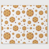Seamless chocolate chip cookies pattern cadeaupapier (Vlak)