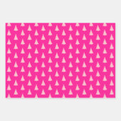 Seamless Christmas Tree on Pink Inpakpapier Vel (Voorkant 2)