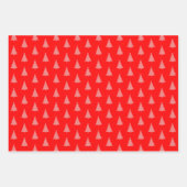 Seamless Christmas Tree on Red Inpakpapier Vel (Voorkant 3)