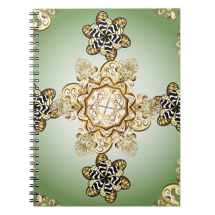 Seamless classic vintage golden pattern. Vintage i Notitieboek