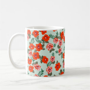 Seamless ditsy pattern in small cute wild flowers. koffiemok