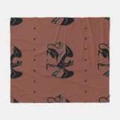 Seamless ethnic pattern with fantastic winged sphi fleece deken (Voorkant (Horizontaal))