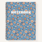 Seamless Floral pattern blue Notitieboek (Voorkant)